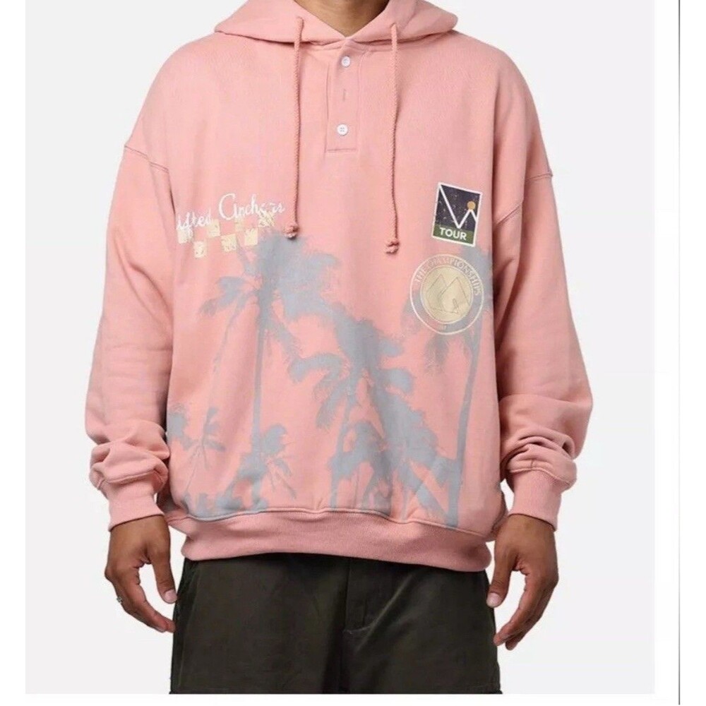 Lifted Anchors Wimbledon Hoodie Henley Style Side Pockets Size 2XL $120 MSRP NEW